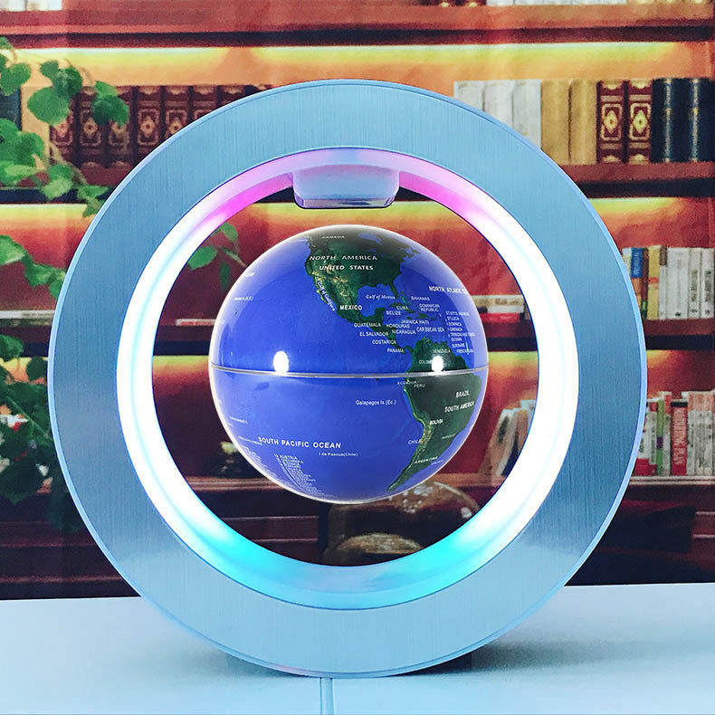 LED World Map Floating Globe Magnetic Levitation Light Anti Gravity Magic