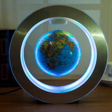 LED World Map Floating Globe Magnetic Levitation Light Anti Gravity Magic