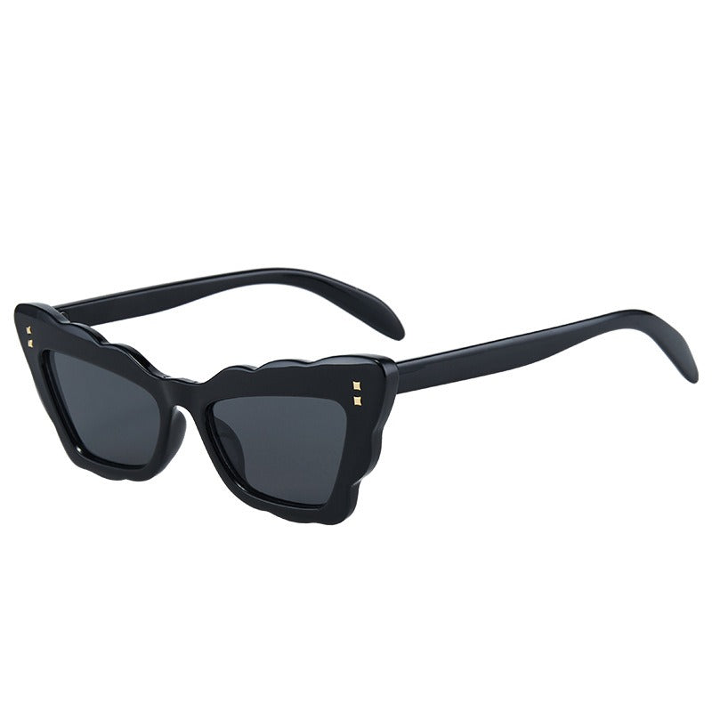 Retro high-end wave pattern progressive sunglasses