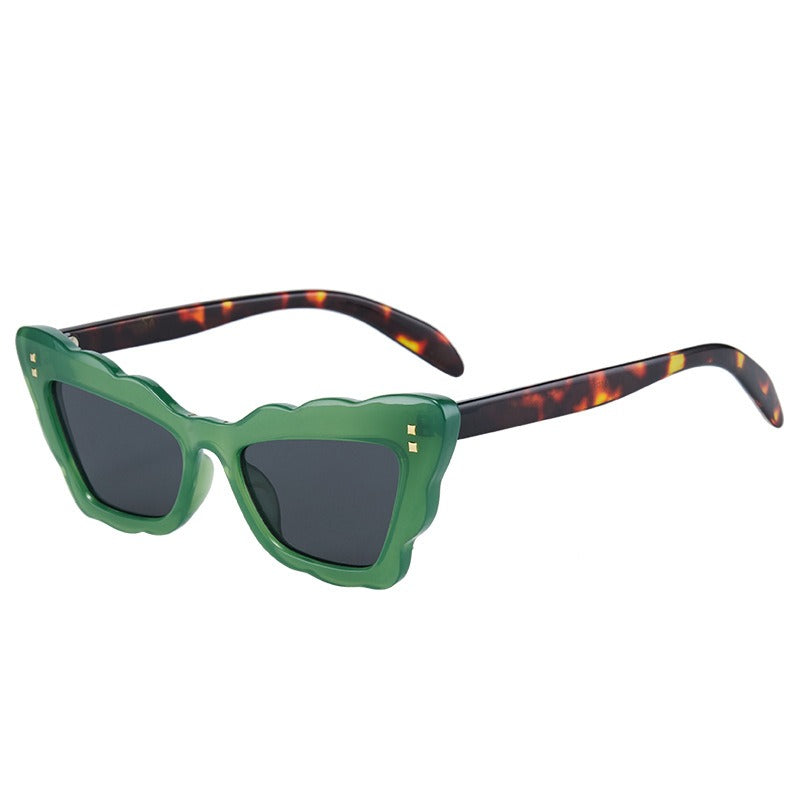 Retro high-end wave pattern progressive sunglasses