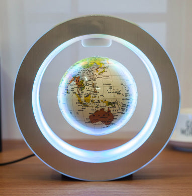 LED World Map Floating Globe Magnetic Levitation Light Anti Gravity Magic